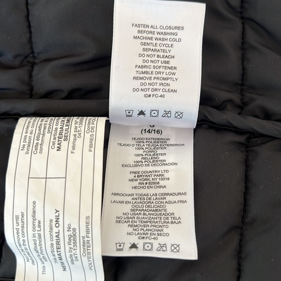 Free Country Boys Full Front Zip Fleece‎ Hybrid Sleeveless Vest - Picture 10 of 12